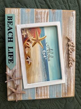 Beach Life Frame - Blue, White, Tan, Brown